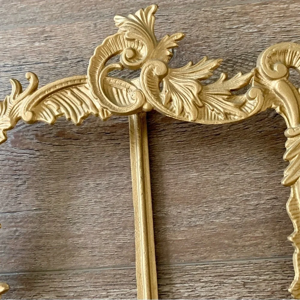 Vintage Iron Art Free Stand Pictured Frame
